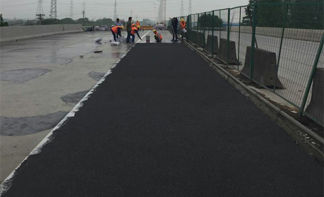 環(huán)氧地坪漆，水性地坪漆，地坪工程案例 - 太倉338國道彩色防滑路面，橋面防滑工程！